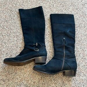 Joie Landslide Black Leather Buckle Tall Boots